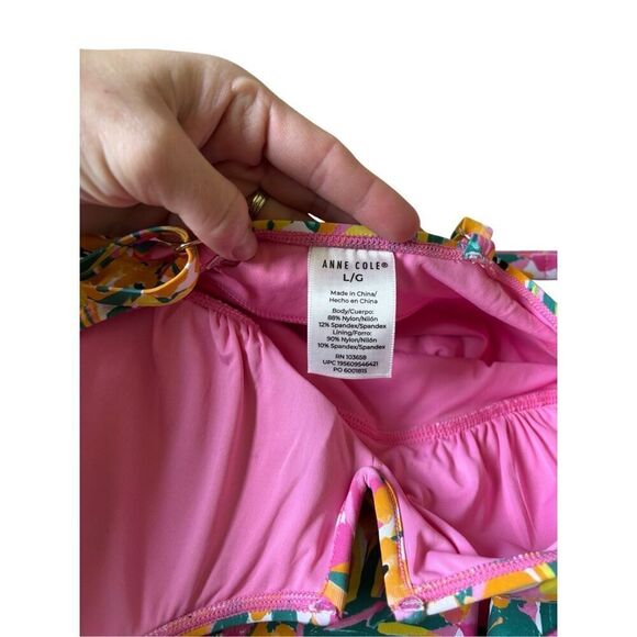 Anne Cole Sunshine Floral Printed Swimsuit size L Multicolor - Picture 5 of 7